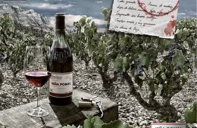 Cartel de la firma Viña Pomal