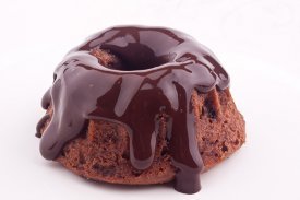 Un pastel de chocolate
