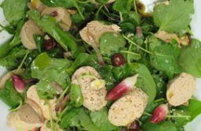 Ensalada de foie gras y berros